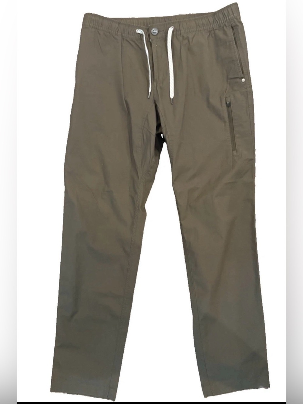 Vuori Men’s Pants XXL  Olive Green Ripstop Organic Cotton Drawstring Jogger